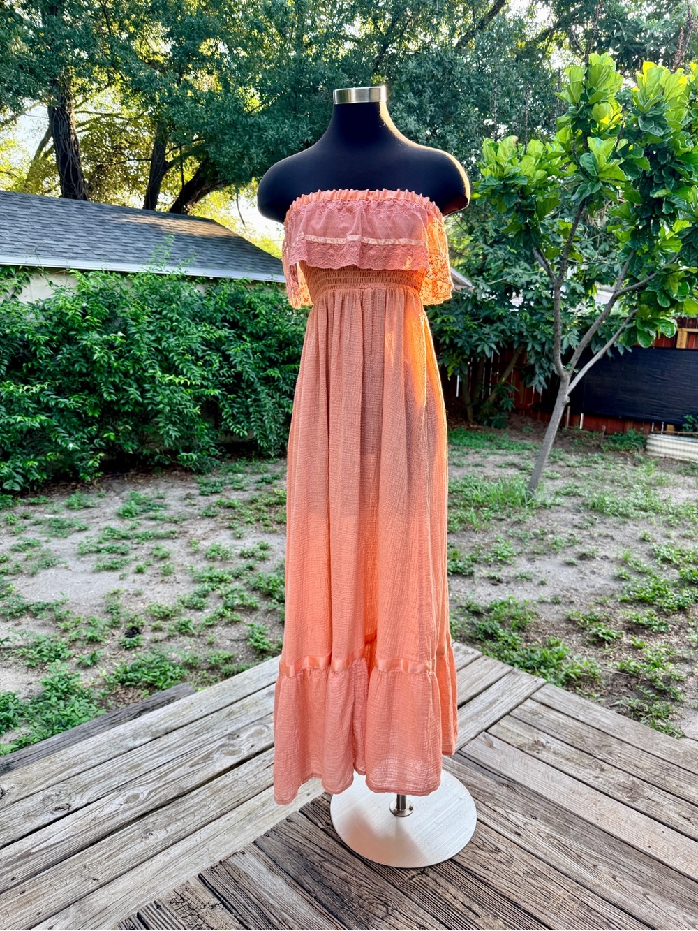 1970s Vintage Young Edwardian by Arpeja Boho Prairie Maxi Dress